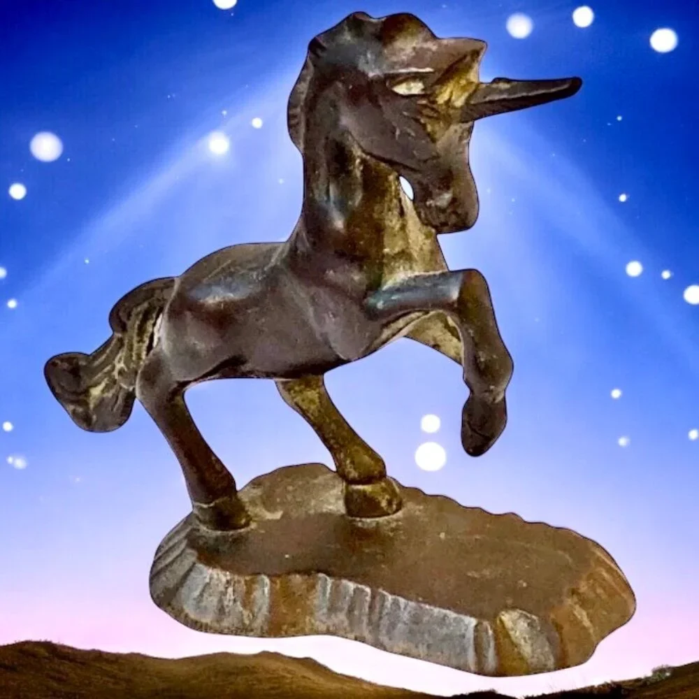 Unicorn Solid Bronze Figurine Small 3 1/4